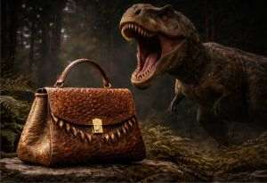 "T. rex leather bag” sparks fascination and controversy in the scientific world
